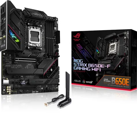 ASUS ROG STRIX B650E-F GAMING WIFI / AMD B650 / DDR5 / SATA III RAID / USB / GLAN / M.2 / sc.AM5 / Wi-Fi / ATX