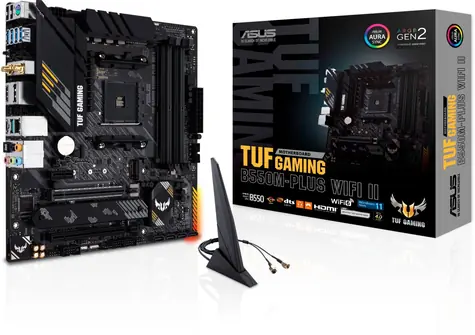 ASUS TUF GAMING B550M-PLUS WIFI II / AMD B550 / DDR4 / SATA III RAID / USB / 2.5GLAN / Wi-Fi / M.2 / sc.AM4 / mATX
