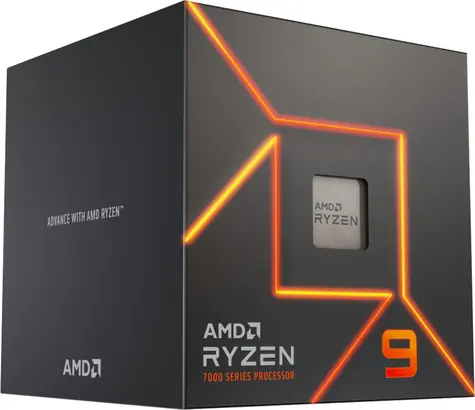 AMD RYZEN 9 7900 @ 3.7GHz / Turbo 5.4GHz / 12C24T / L2 12MB L3 64MB / AM5 / Zen 4 / 65W