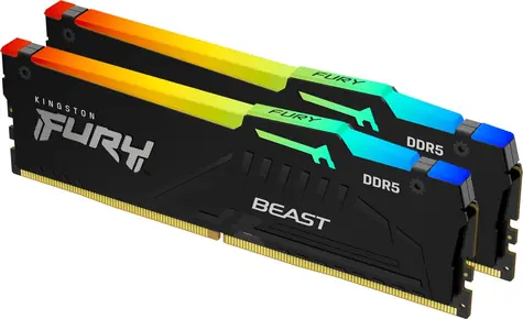 Kingston Fury Beast RGB 64GB (2x 32GB) DDR5 6000MHz EXPO / CL36 / DIMM / Non-ECC / EXPO / XMP / 1.25V