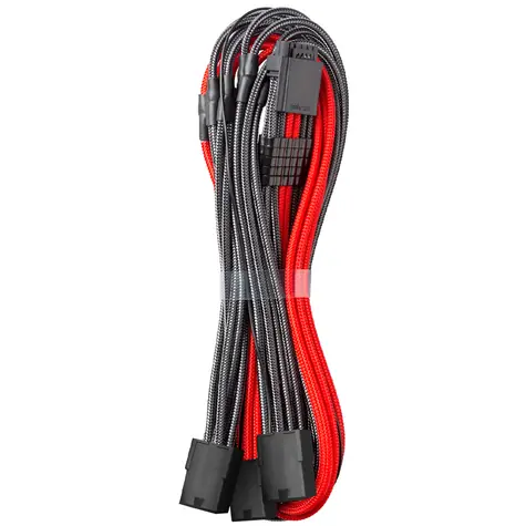 CableMod PRO ModMesh 8-Pin PCIe Trojtý prodlužovací kabel 45 cm - černo-červená