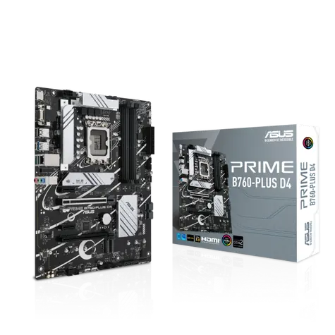 ASUS PRIME B760-PLUS D4 / B760 / LGA 1700 / 4x DDR4 / PCIEx16 / 1x GLAN / ATX
