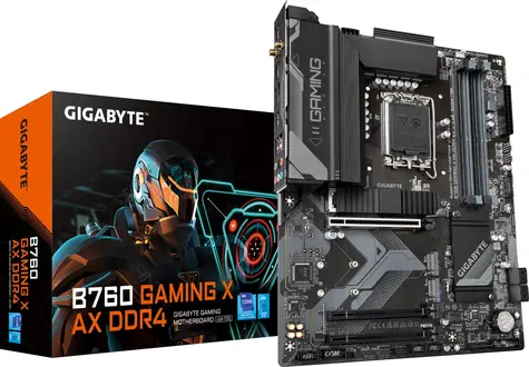 GIGABYTE B760 GAMING X AX DDR4 / B760 / LGA 1700 / 4x DDR4 / PCIEx16 / 1x 2.5GLAN / ATX