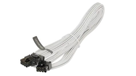 Seasonic 12VHPWR PCIe 5.0 Adapter pro napájení grafických karet - bílý oplet