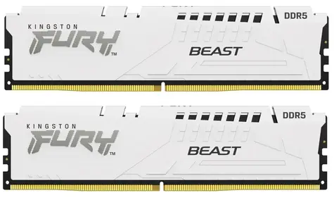 Kingston Fury Beast White 64GB (2x32GB) DDR5 5600MHz EXPO / CL36 / DIMM / On-Die ECC / EXPO / XMP / 1.25V