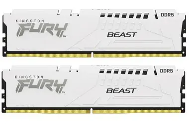 Kingston Fury Beast White 32GB (2x16GB) DDR5 5200MHz / CL40 / DIMM / On-Die ECC / XMP / 1.25V