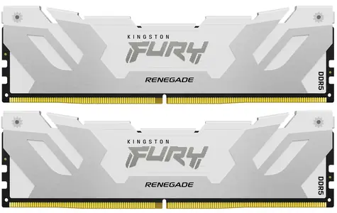 Kingston Fury Renegade White 32GB (2x16GB) DDR5 6400MHz / CL32 / DIMM / On-Die ECC / XMP / 1.4V