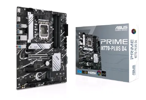 ASUS PRIME H770-PLUS D4 / H770 / LGA1700 / 4x DDR4 / PCIEx16 / 2.5GLAN / ATX