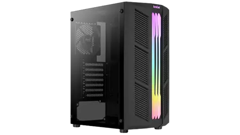 AeroCool Prime černá / PC skříň / ATX / 2x USB 3.0 / Bez zdroje / průhledná bočnice