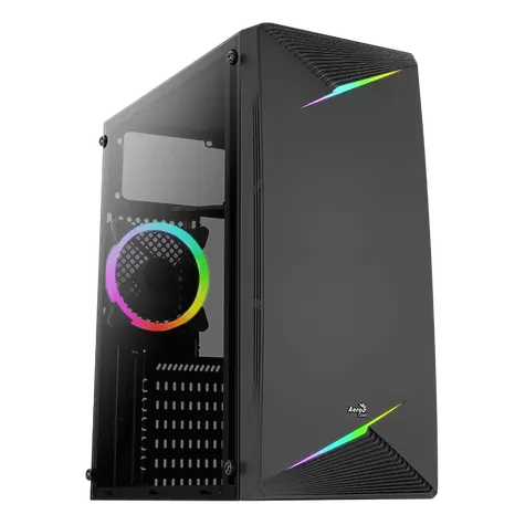 AeroCool Talon černá / PC skříň / ATX / 1x USB 3.0 / 2x USB 2.0 / Bez zdroje / průhledná bočnice