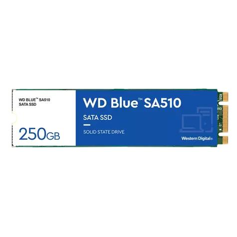 WD Blue SA510 250GB / M.2 SSD 2280 / SATA III / TLC / R: 555MBps / W: 440 MBps / 5y