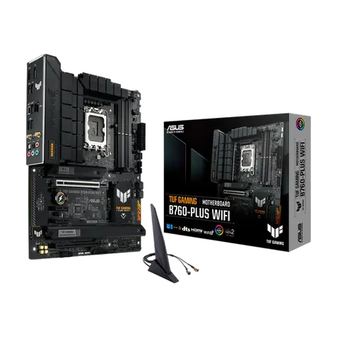 ASUS TUF Gaming B760-PLUS WIFI / B760 / LGA 1700 / 4x DDR5 / PCIEx16 / 1x 2.5GLAN / Wi-Fi / ATX