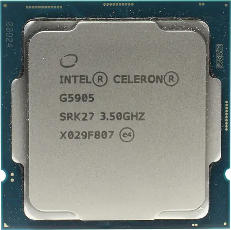 Intel Celeron G5905 @ 3.5GHz - TRAY / TB 3.5GHz / 2C2T / 4MB / UHD Graphics 610 / Comet Lake / 58W