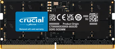 Crucial 16GB (1x16GB) 5600MHz / DDR5 / SO-DIMM / CL46 / 1.1V