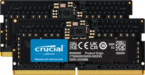 Crucial 16GB (2x8GB) 4800MHz / DDR5 / SO-DIMM / CL40 / 1.1V