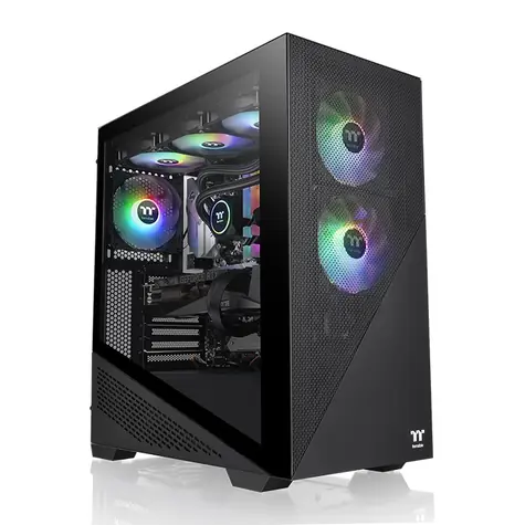 Thermaltake Divider 370 TG ARGB Black / ATX / 2x USB 3.0 / Bez zdroje / průhledná bočnice