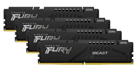 Kingston Fury Beast Black 128GB (4x32GB) DDR5 5200MHz / CL40 / DIMM / XMP