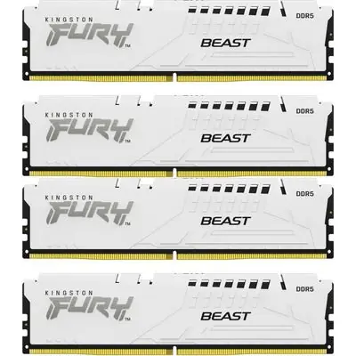 Kingston Fury Beast White 128GB (4x32GB) DDR5 5200MHz / CL40 / DIMM / XMP