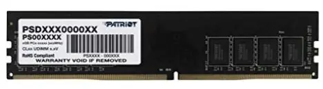 Patriot Signature 16GB (1x16GB) 2666MHz / DIMM / DDR4 / CL19 / Non-ECC / Unbuffered / 1.2 V 