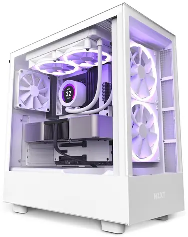 NZXT H5 Elite edition bílá / E-ATX / 1x USB 3.2 + 1x USB-C 3.2 / 3.5mm Jack / 3 x 120 mm (2xRGB)