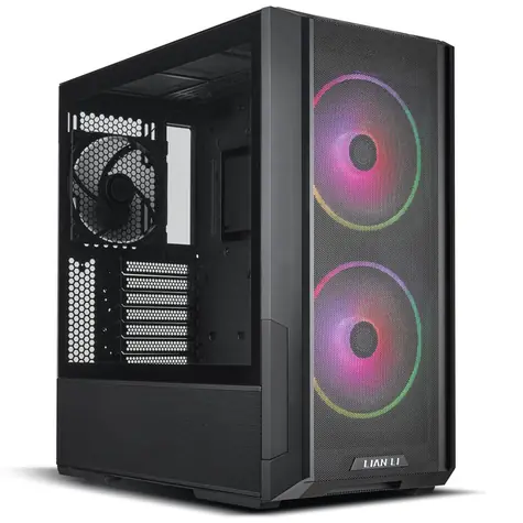 Lian Li LANCOOL 216 RGB černá / PC Skříň / E-ATX / bez zdroje / 2x USB-A + 1x USB-C / průhledná bočnice