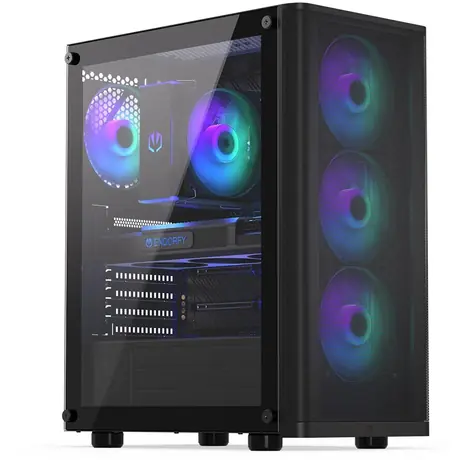 Endorfy Ventum 2000 ARGB černá / ATX / mictoATX / mini-ITX / Bez zdroje / Podpora vodního chlazení / Průhledná bočnice 