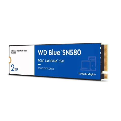 WD Blue SN580 M.2 NVMe 2TB / M.2 80mm / PCIe 4.0 x4 / TLC / R: 4150MBs / W: 4150MBs / IOPS: 600K 750K / MTBF 1.5mh 