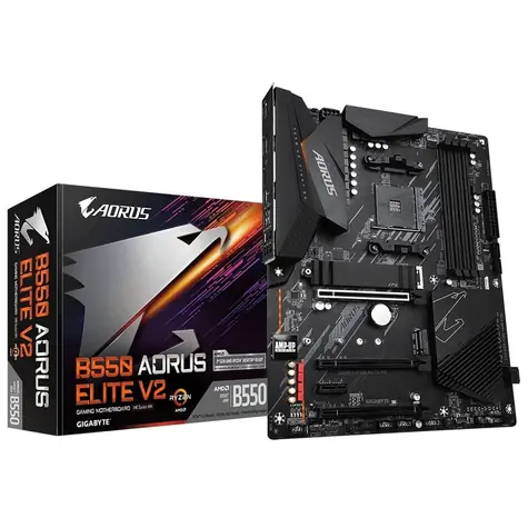 GIGABYTE B550 AORUS ELITE V2 / B550 / AM4 / 4x DDR4 / 4x SATA III / 7x USB / 3x PCIE x16 / 1x 2.5GLAN / 2x M.2 / ATX