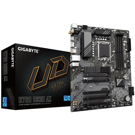 GIGABYTE B760 DS3H AX / B760 / LGA 1700 / 4x DDR5 / 4x SATA III / 6x USB / 5x PCIE x16 / 1x GLAN / 2x M.2 / ATX