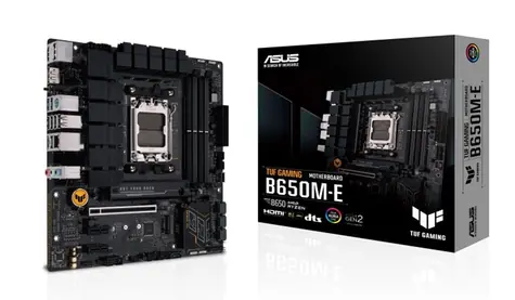 ASUS TUF GAMING B650M-E / B650 / AM5 / 4x DDR5 / 1x PCIEx16 / 1x 2.5GLAN / mATX