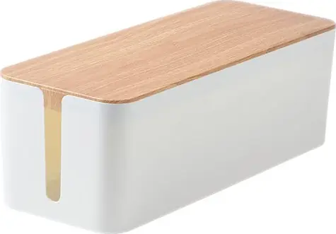 MOZOS KBO-LW-WOOD bílá / Organizér pro kabeláž
