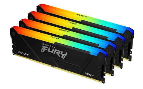 Kingston FURY Beast RGB 32GB (4x8GB) DDR4 3600MHz / CL17 / DIMM / XMP