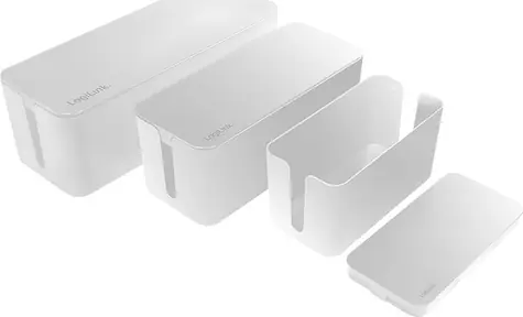 LogiLink KAB0078 bílá / Krabice na organizaci kabelů / 3 velikosti