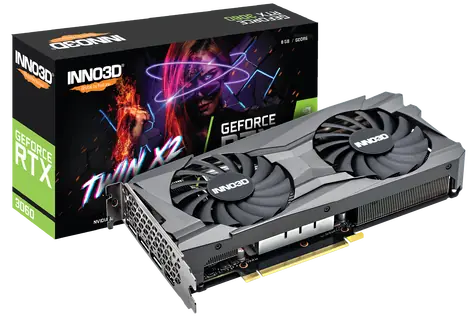 Inno3D GeForce RTX 3060 Twin X2 OC 8GB / 1320 - 1792 MHz / 8GB GDDR6 / 128-bit / 1x HDMI + 3x DP / (8)