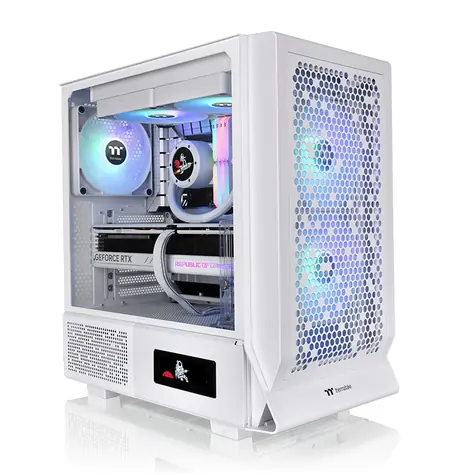Thermaltake Ceres 330 TG ARGB bílá / E-ATX / 1x USB-C 3.2 / 2x USB-A 3.0 / bez zdroje / průhledná bočnice