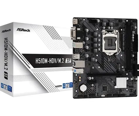 ASRock H510M-HDV/M.2  / H510 / LGA 1200 / 2x DDR4 / PCIex16 / GLAN / mATX