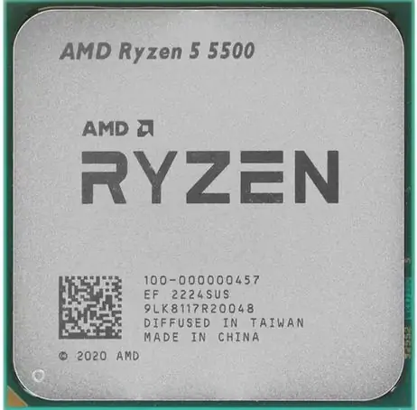 AMD RYZEN 5 5500 @ 3.6GHz - TRAY / Turbo 4.2 GHz / 6C12T / L2 3MB L3 16MB / AM4 / Zen 3 / 65W