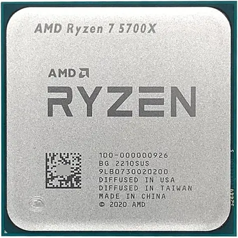 AMD RYZEN 7 5700X @ 3.4GHz - TRAY / Turbo 4.6 GHz / 8C16T / L2 4MB L3 32MB / AM4 / Zen 3 / 65W