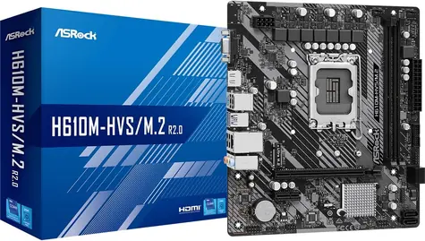 ASRock H610M-HVS/M.2 R2.0 / LGA 1700 / 2x DDR4 / 1x PCiex16 / GLAN / mATX