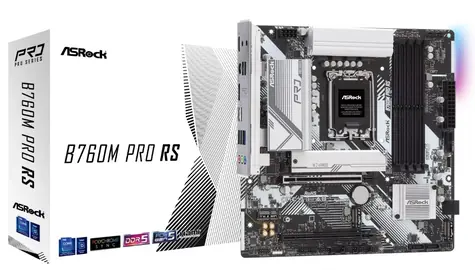 ASRock B760M Pro RS / LGA 1700 / 4x DDR5 / 2x PCIex16 / 2.5GLAN / mATX