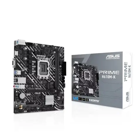 ASUS PRIME H610M-K / H610 / LGA 1700 / 2x DDR5 / PCIEx16 / 1x GLAN / mATX