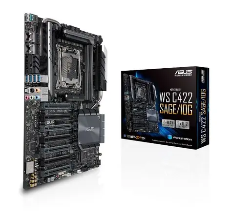 ASUS WS C422 SAGE/10G / C422 / LGA 2066 / 8x DDR4 / PCIEx16 / 2x 10GLAN / EATX  