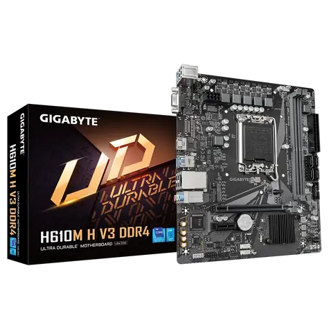 GIGABYTE H610M H DDR4 V3 / LGA 1700 / 2x DDR4 / 1x PCIex16 / 1GLAN / mATX