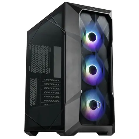 Cooler Master MasterBox TD500 V2 černá / E-ATX / 2x USB-A 3.2 & 1x USB-C 3.2 / 3x 120mm / bez zdroje / průhledná bočnice