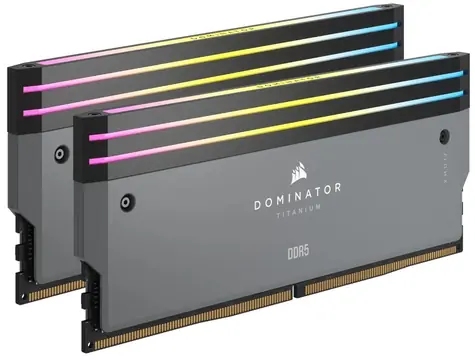 Corsair Dominator Titanium 64GB (2x 32GB) DDR5 6000MHz šedá / CL30 / DIMM / EXPO
