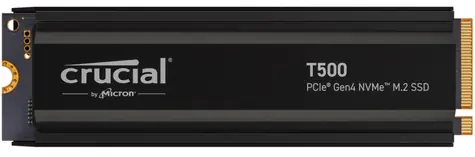 Crucial T500 Heatsink 1TB / M.2 SSD 2280 / PCIe 4.0 / 3D NAND TLC / R:7300MBs / W:6800MBs / 5y
