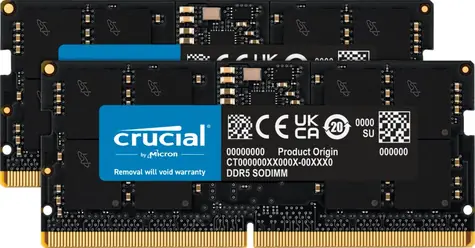 Crucial 96GB (2x48GB) DDR5 5600MHz / DDR5 / SO-DIMM / CL46 / 1.1V