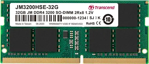 Transcend JetRam 32GB (1x32GB) 3200MHz / SODIMM / DDR4 / CL22 / 1.2V / 2Rx8