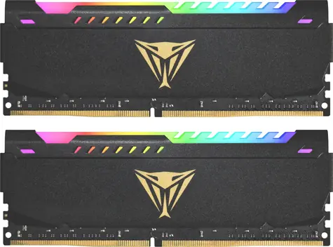 Patriot Viper Steel RGB 16GB (2x8GB) 3600MHz černá / DIMM / DDR4 / CL20 / Non-ECC / Unbuffered / 1.35V