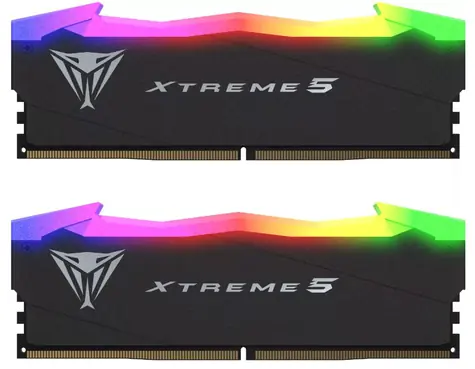 Patriot Viper Xtreme 5 RGB 32GB (2x16GB) 8000MHz černá / DIMM / DDR5 / CL38 / On-Die ECC / Unbuffered / 1.45V